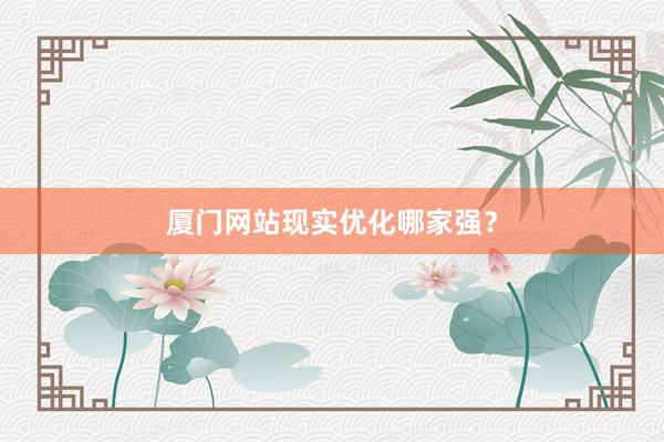 厦门网站现实优化哪家强？